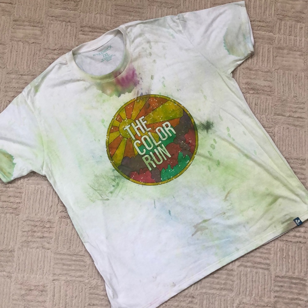 The Color Run short sleeve t-shirt tie dye, Size XXL